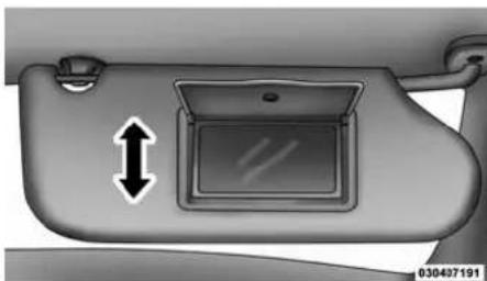 Chrysler 200 Sedan (2014) - Miroirsdecourtoisieavecéclairage Selonl'équipment - 1