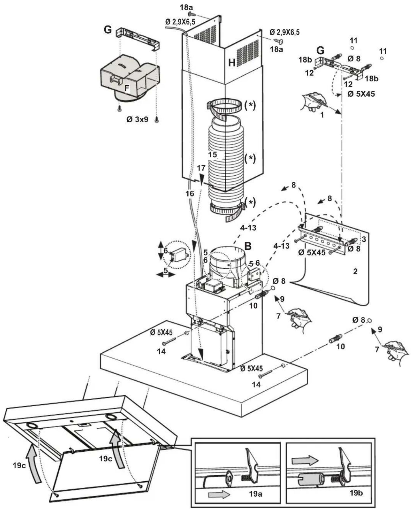 BAUKNECHT DTR 5890 2 IN - IMPORTANT: always ensure that the panel is always secured in place. - 1