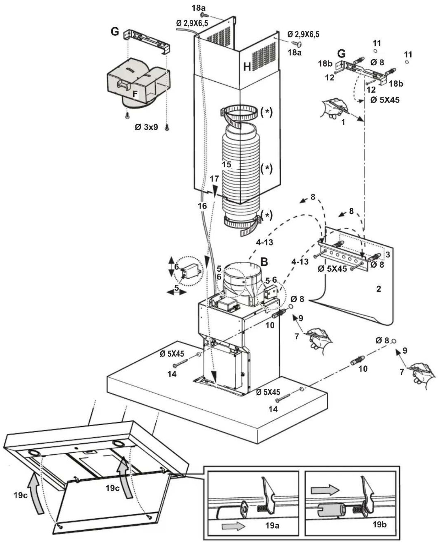 BAUKNECHT DTR 5890 2 IN - IMPORTANT: compruebe sempre que el panel esté fjado correctamente en su sitio. - 1