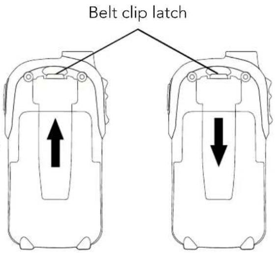 Belt clip latch