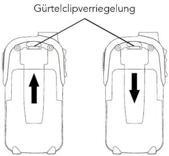 AEG Voxtel R100 - Den Gürtelclip anbringen - 1