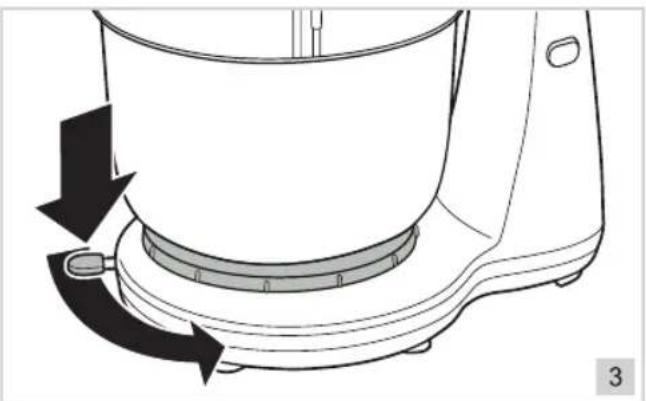 BESTRON AKM100 - FUNZIONAMENTO - Girare la ciotola a sinistra e a destra - 2