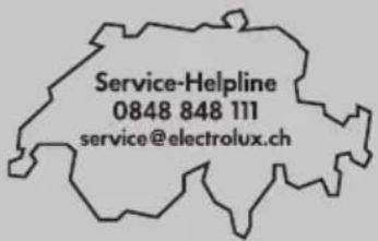 Service-Helpline 0848 848 111 service@electrolux.ch