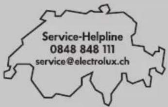 Service-Helpline 0848 848 111 service@electrolux.ch