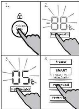 HAIER HRF521DS6 - Temperatureinstellung im Kühlabteil - 1