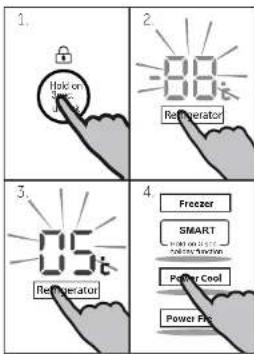 HAIER HRF521DS6 - Regolare la temperatura del frigorifero - 1