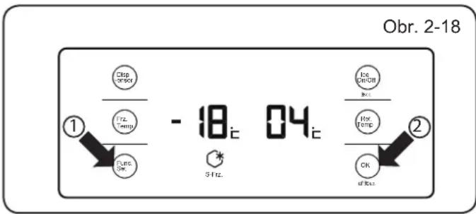 HAIER HRF628IF6 - Nastavení teploty v prostoru mrazničky - 1
