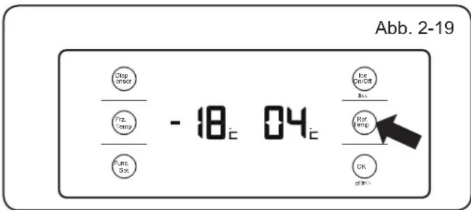 HAIER HRF628IF6 - Anpassen der Gefriertemperatur - 2