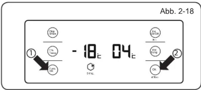 HAIER HRF628IF6 - Anpassen der Gefriertemperatur - 1