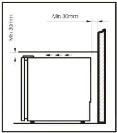 AMICA GB 15341 W - Les distances minimums des sour- ces de chauffage: - 1