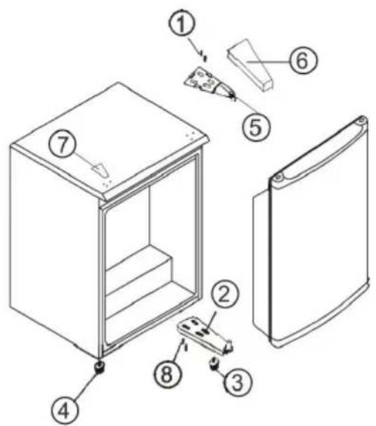 AMICA GB 15341 W - VERANDEREN VAN DE OPENINGSRICHTING VAN DE DEUR - 1