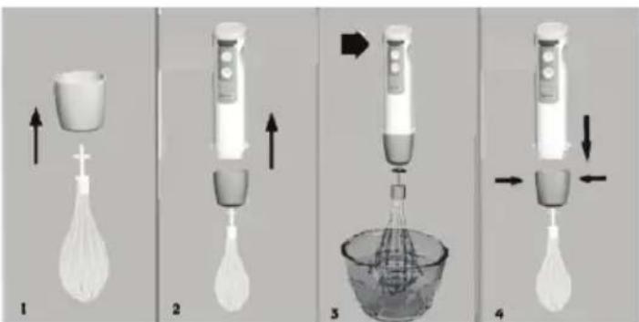 DOMO DO9021M - HOW TO USE THE WHISK ATTACHMENT - 1