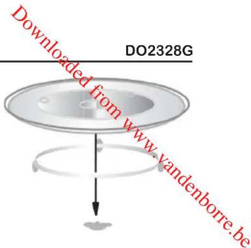 DOMO DO2328G - INSTALLATIE VAN HET DRAAIPLATEAU - 1