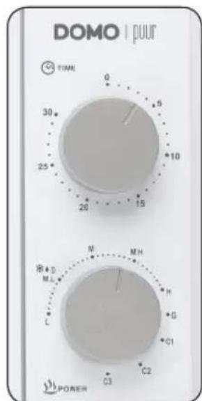 DOMO DO2328G - Pokud troubu zrovna nepoužíváte, meje vždy Časovačnastavený na pozici 0. - 1