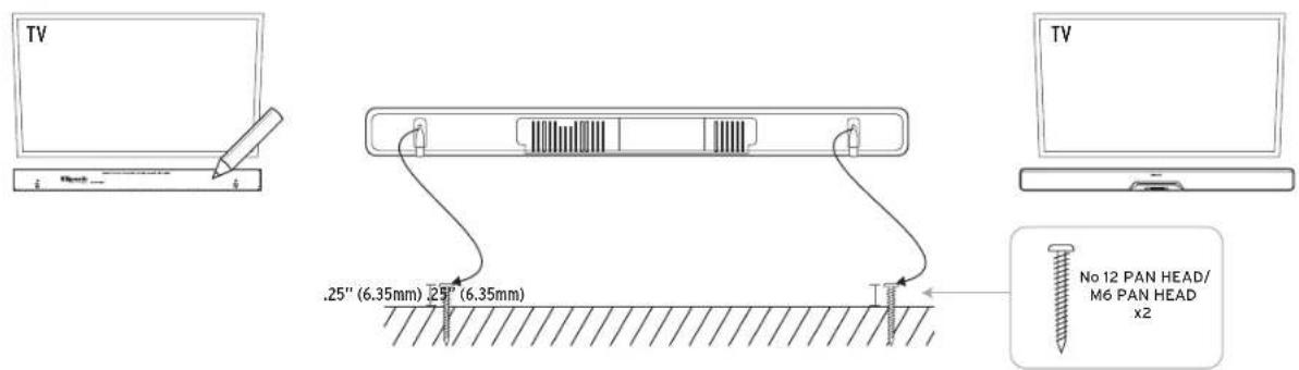 KLIPSCH RSB6 - SOUND BAR PLACEMENT - 1