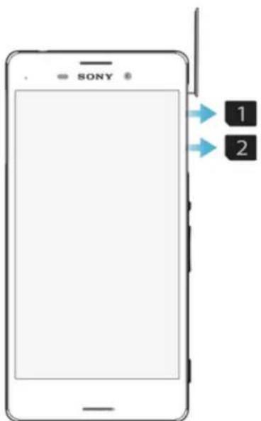 SONY Xperia M4 Aqua Dual - Pour retirer les cartes nano SIM - 1