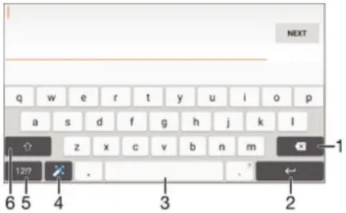 SONY Xperia M4 Aqua Dual - Clavier virtuel - 1