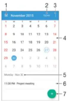 SONY Xperia C5 Ultra Dual - Calendrier - 1