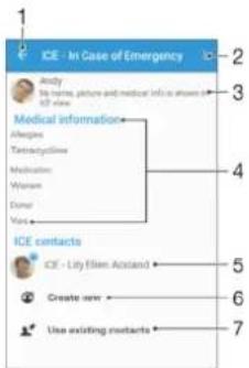 SONY Xperia C5 Ultra Dual - Ajouter des informations médicales et des numéros d'urgence - 1