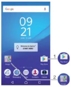 SONY Xperia C5 Ultra Dual - Présentation des raccourcis et dossiers - 1