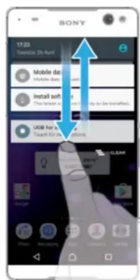 SONY Xperia C5 Ultra Dual - Pour ouvrir ou fermer le volet de notification - 1