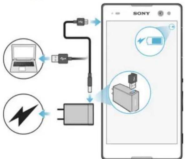 SONY Xperia C3 - Charging your device - 1