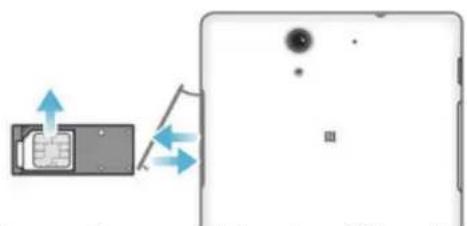 SONY Xperia C3 - To remove the micro SIM card - 1