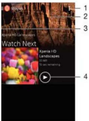 SONY Xperia E3 Dual - Regarder des vidéos dans l'application Films - 1