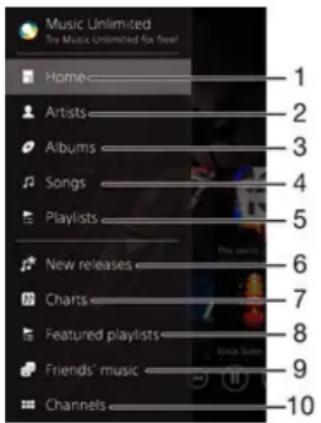 SONY Xperia E3 Dual - Menu d'écran d'accueil Walkman® - 1