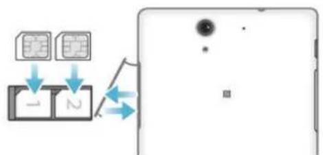 SONY Xperia C3 Dual - To insert the micro SIM cards - 1