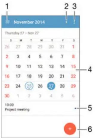 SONY Xperia C3 Dual - Calendrier - 1