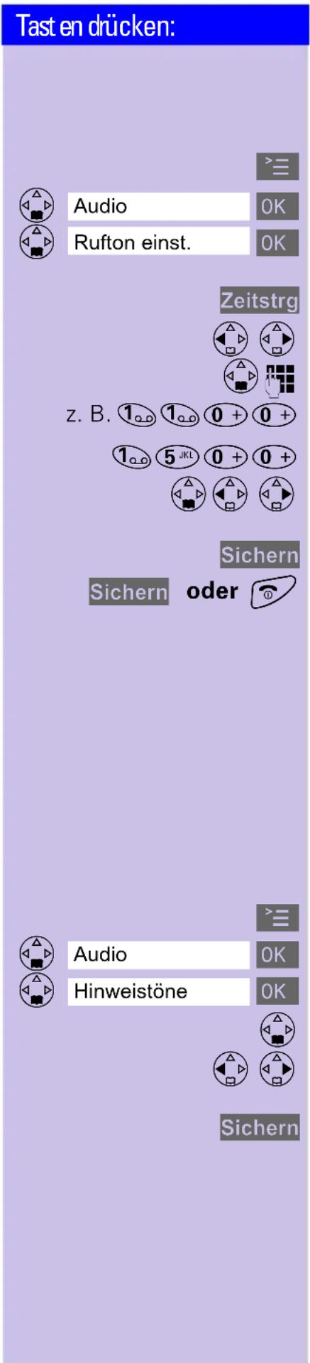 SIEMENS Gigaset Micro 4000s - Rufton-Lautstärke/-Melodie einstellen - 1