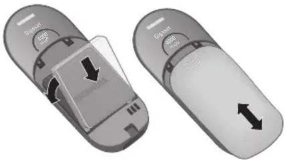 SIEMENS Gigaset Micro 4000s - Akku einlegen - 1