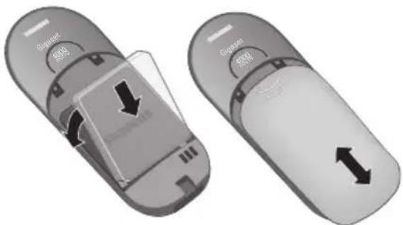 SIEMENS Gigaset Micro 4000s - Colocar la bateria - 1