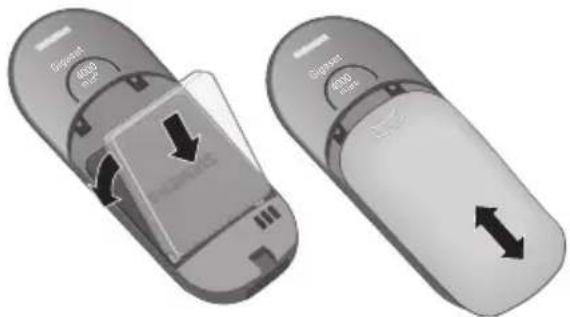 SIEMENS Gigaset Micro 4000s - Insérer la batterie - 1
