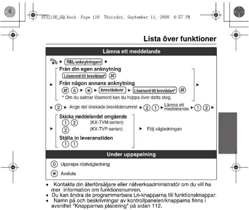 PANASONIC KXNT321 - Anpassa Telefonen after egna önskemäl - 8