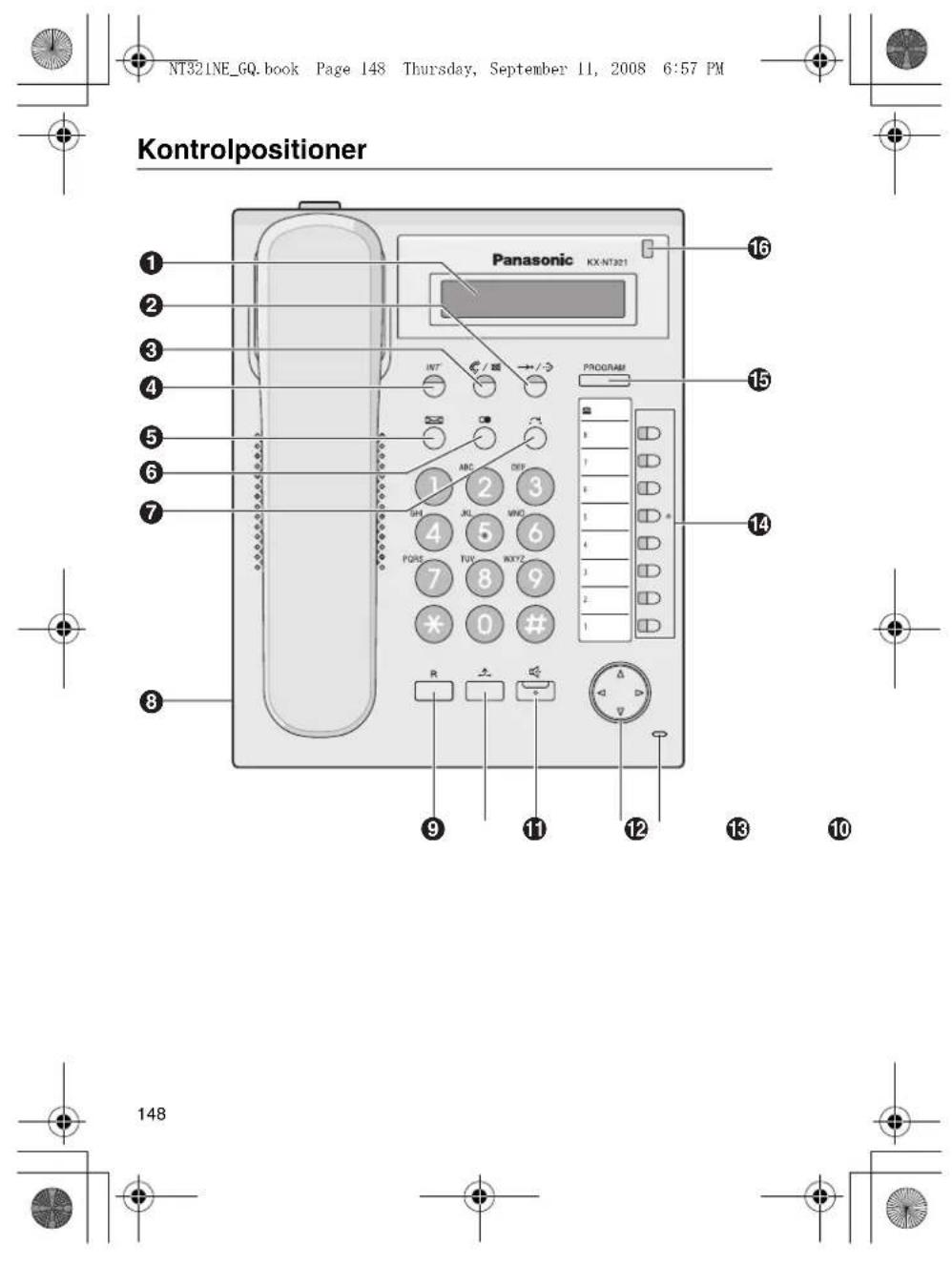 PANASONIC KXNT321 - Sparra lurlaset - 6