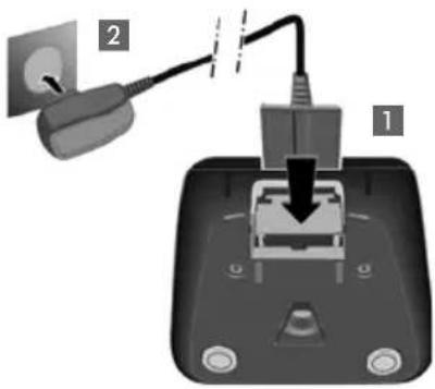 SIEMENS Gigaset AP28H - Raccordement du chargeur (s'il est fourni) - 1