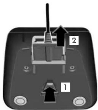 SIEMENS Gigaset A600 - Raccordement du chargeur (s'il est fourni) - 2