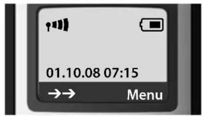 SIEMENS Gigaset A600 - Ecran en mode veille - 1
