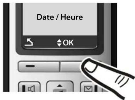 SIEMENS Gigaset A600A - Réglage de la date et de l'heure - 4