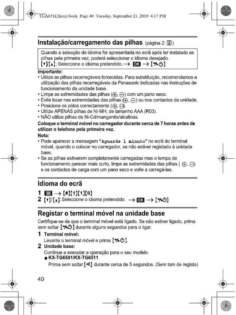 PANASONIC KXTGA651EXT - Ligacao (pagina 2:1) - 5