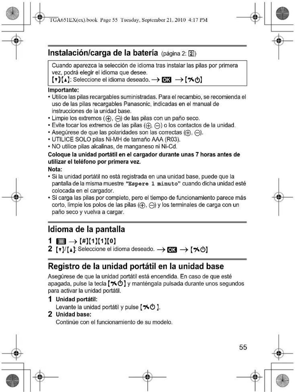 PANASONIC KXTGA651EXT - Conexión (página 2: 1) - 5