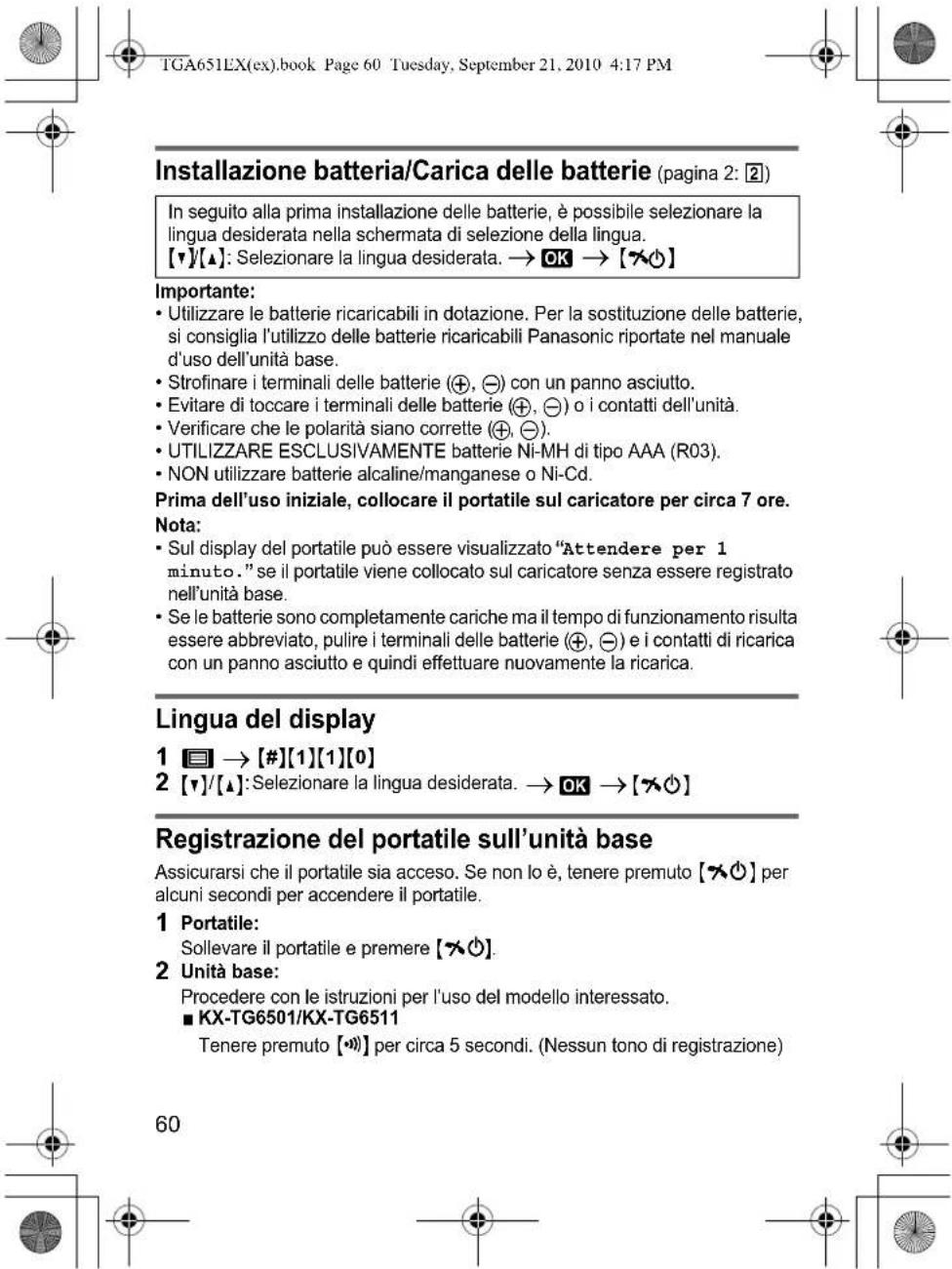 PANASONIC KXTGA651EXT - Collegamento (pagina 2: 1) - 6