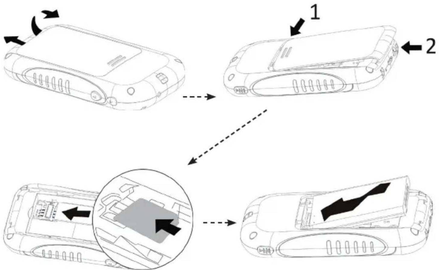 ITT Easy Pocket - Hoe te openen, de SIM-kaart en de batterijplaatsen, en goed afsluiten - 1