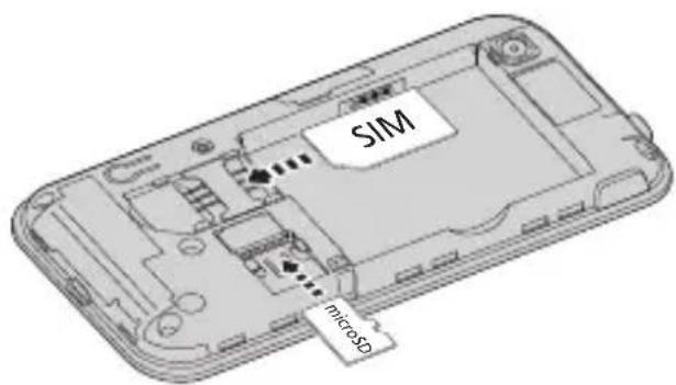 ACER NeoTouch P400 - Installer une carte SIM ou microSD - 1
