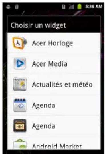 ACER Liquid Express E320 - Ajouter ou supprimer des raccourcis ou widgets - 2