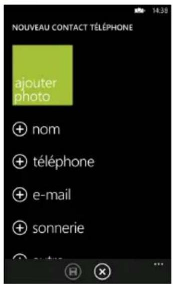 ACER Allegro M310 - Ajouter contact - 2
