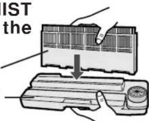 SHARP FUS63E - Attach the MIST Filter set to the MIST Tray. - 1