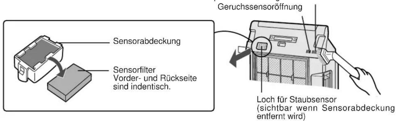 SHARP FUS63E - PFLEGE DES SENSORFILTERs(Der Sensorfilter befindet sich in der Sensorabdeckung.) - 1